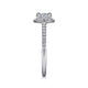 Nicia White Gold Round Halo Diamond Engagement Ring Setting