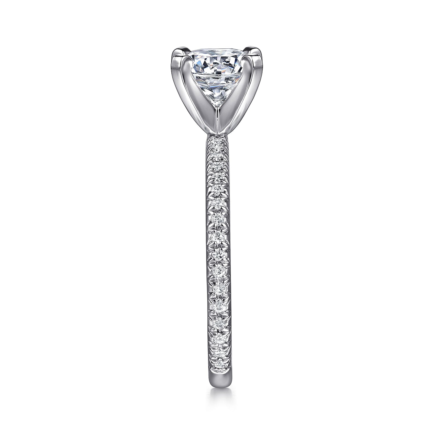 Oyin White Gold  Round Diamond Engagement Ring Setting