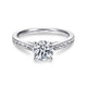 Alma White Gold Vintage Inspired Round Solitaire Engagement Ring Setting
