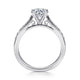 Alma White Gold Vintage Inspired Round Solitaire Engagement Ring Setting