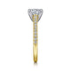Joanna White and Yellow Gold Round Diamond Engagement Ring Setting