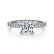Joanna White Gold Round Diamond Engagement Ring Setting