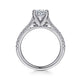 Joanna White Gold Round Diamond Engagement Ring Setting