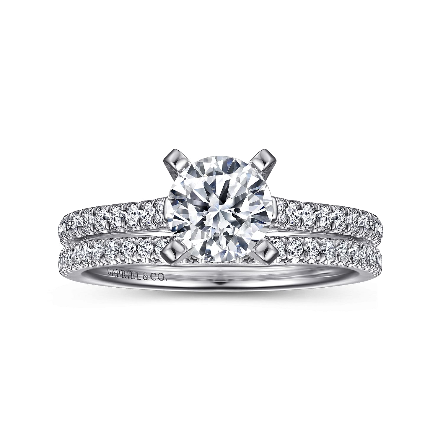 Joanna White Gold Round Diamond Engagement Ring Setting