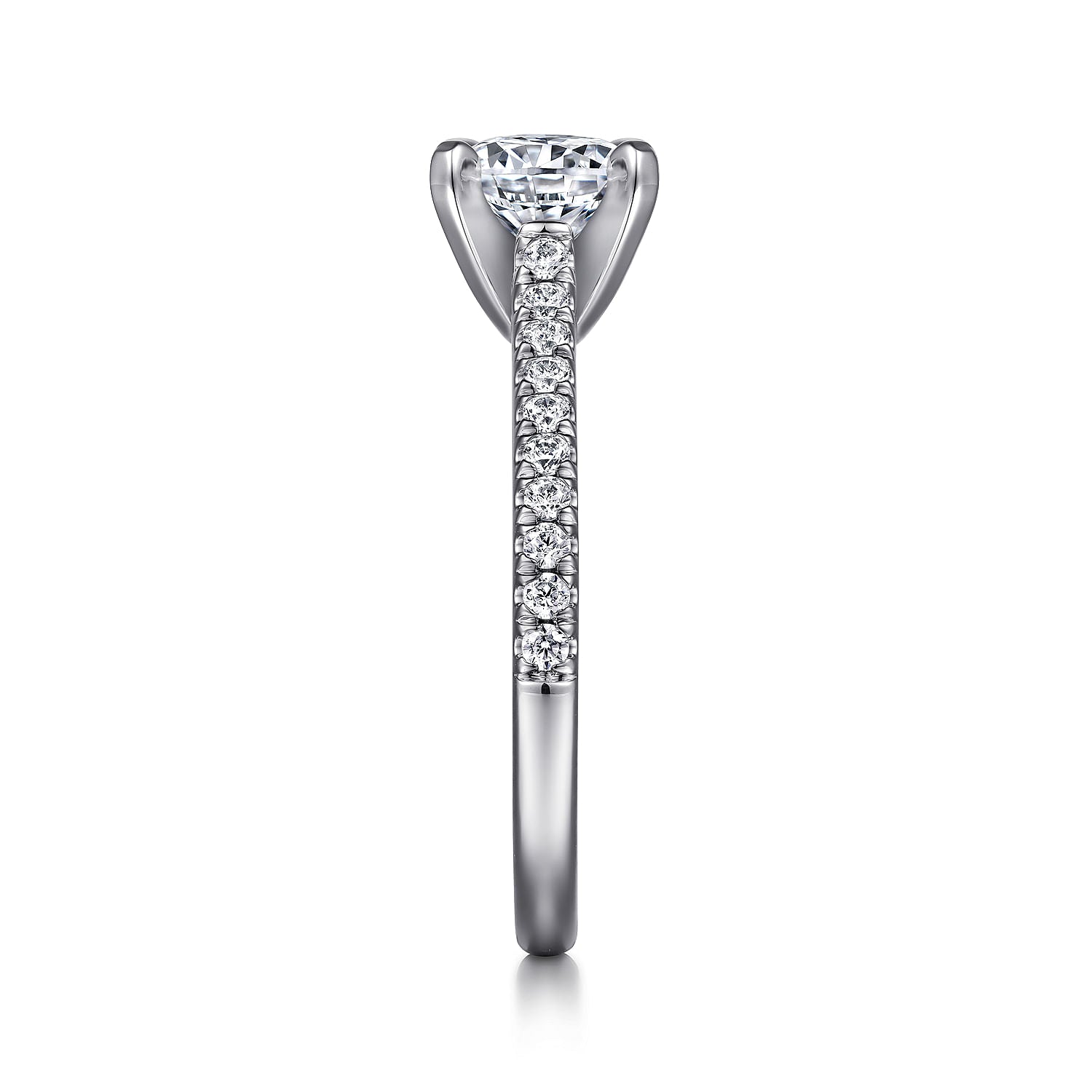 Joanna White Gold Round Diamond Engagement Ring Setting