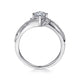 White Gold Three-Stone Round Complete Diamond Engagement Ring