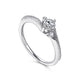 White Gold Three-Stone Round Complete Diamond Engagement Ring