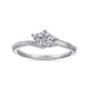White Gold Three-Stone Round Complete Diamond Engagement Ring