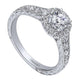 White Gold Round Halo Complete Diamond Engagement Ring