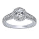 White Gold Round Halo Complete Diamond Engagement Ring