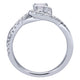 White Gold Princess Halo Twisted Diamond Complete Engagement Ring