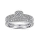White Gold Round Diamond Halo Complete Engagement Ring