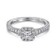 White Gold Princess Cut Diamond Complete Engagement Ring