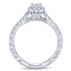 White Gold Princess Cut Diamond Complete Engagement Ring