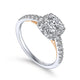 Square Shaped Halo Complete Diamond Engagement Ring