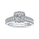 Square Shaped Halo Complete Diamond Engagement Ring