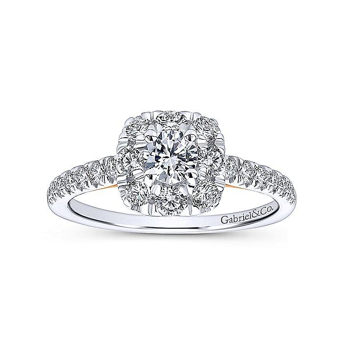 Square Shaped Halo Complete Diamond Engagement Ring