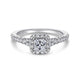 White Gold Princess Cut Complete Diamond Engagement Ring