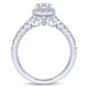 White Gold Princess Cut Complete Diamond Engagement Ring