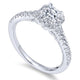 White Gold Princess Cut Complete Diamond Engagement Ring