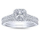 White Gold Princess Cut Complete Diamond Engagement Ring