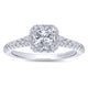 White Gold Princess Cut Complete Diamond Engagement Ring