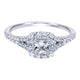 White Gold Princess Split Shank Complete Engagement Ring