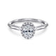 White Gold Oval Diamond Complete Engagement Ring