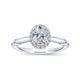 White Gold Oval Diamond Complete Engagement Ring