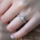 White Gold Oval Diamond Halo Complete Engagement Ring