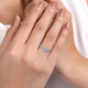 White Gold Bypass Round Complete Diamond Engagement Ring