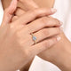 Erica White and Yellow Gold Round Diamond Engagement Ring Setting