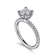 Evelyn White Gold Round Diamond Engagement Ring Setting