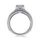 Halima White Gold Round Diamond Engagement Ring Setting