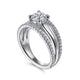 Halima White Gold Round Diamond Engagement Ring Setting