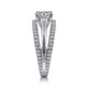 Halima White Gold Round Diamond Engagement Ring Setting