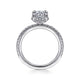 Hart White Gold Hidden Halo Round Diamond Engagement Ring Setting