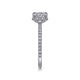 Hart White Gold Hidden Halo Round Diamond Engagement Ring Setting