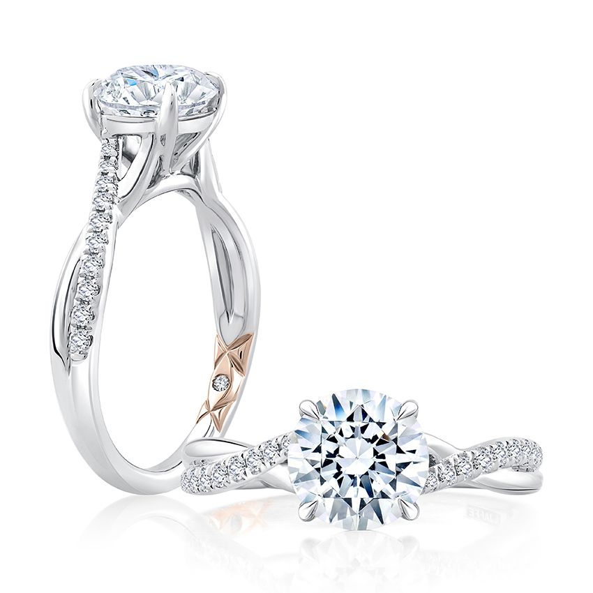 Split Shank Crossover Engagement Ring Setting