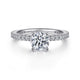 Logan White Gold Round Diamond Engagement Ring Setting