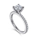 Logan White Gold Round Diamond Engagement Ring Setting