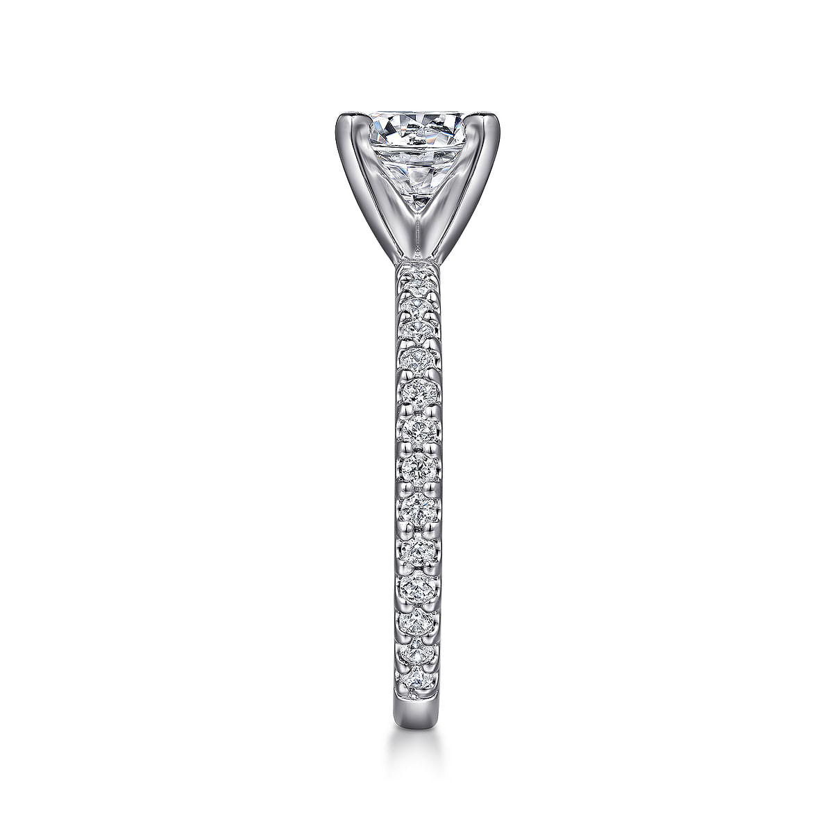 Logan White Gold Round Diamond Engagement Ring Setting