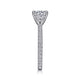 Logan White Gold Round Diamond Engagement Ring Setting