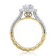 Noble Halo Round Diamond Engagement Ring Setting