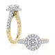 Noble Halo Round Diamond Engagement Ring Setting