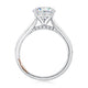 Solitaire Round Center Diamond Engagement Ring Setting with Peek-A-Boo Diamonds