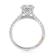 Straight Diamond Engagement Ring Setting
