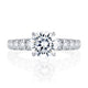 Modern Diamond Pave Round Cut Diamond Engagement Ring Setting