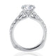 Modern Diamond Pave Round Cut Diamond Engagement Ring Setting