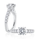 Modern Diamond Pave Round Cut Diamond Engagement Ring Setting